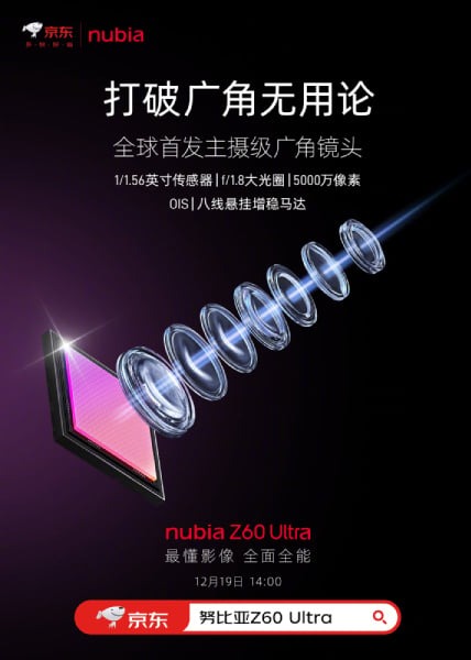 اولین تصویر گوشی نوبیا Z60 Ultra لو رفت