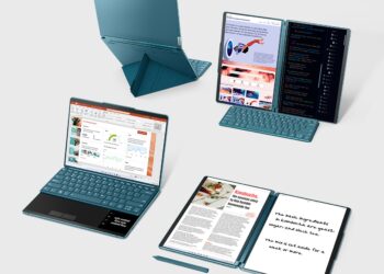 لپ تاپ دو نمایشگر لنوو Yoga Book 9i معرفی شد