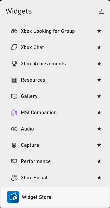 MSI Center MSI companion Widget